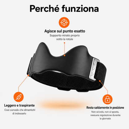 Fascia di supporto per il ginocchio di precisione