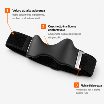 Fascia di supporto per il ginocchio di precisione