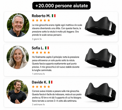 Fascia di supporto per il ginocchio di precisione